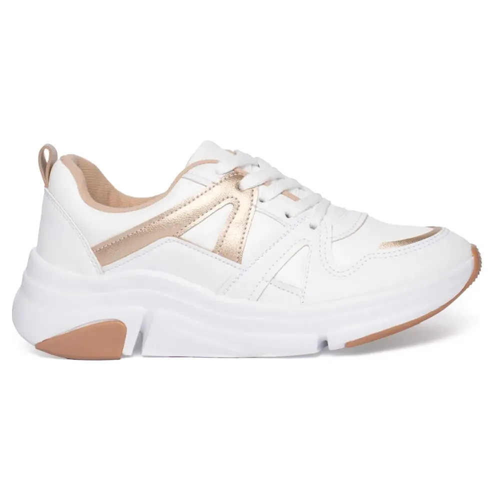 Modare Tenis Casual 7401-102-29627-17165 BrancoDourado Napa SupremaNapa Floather -2-